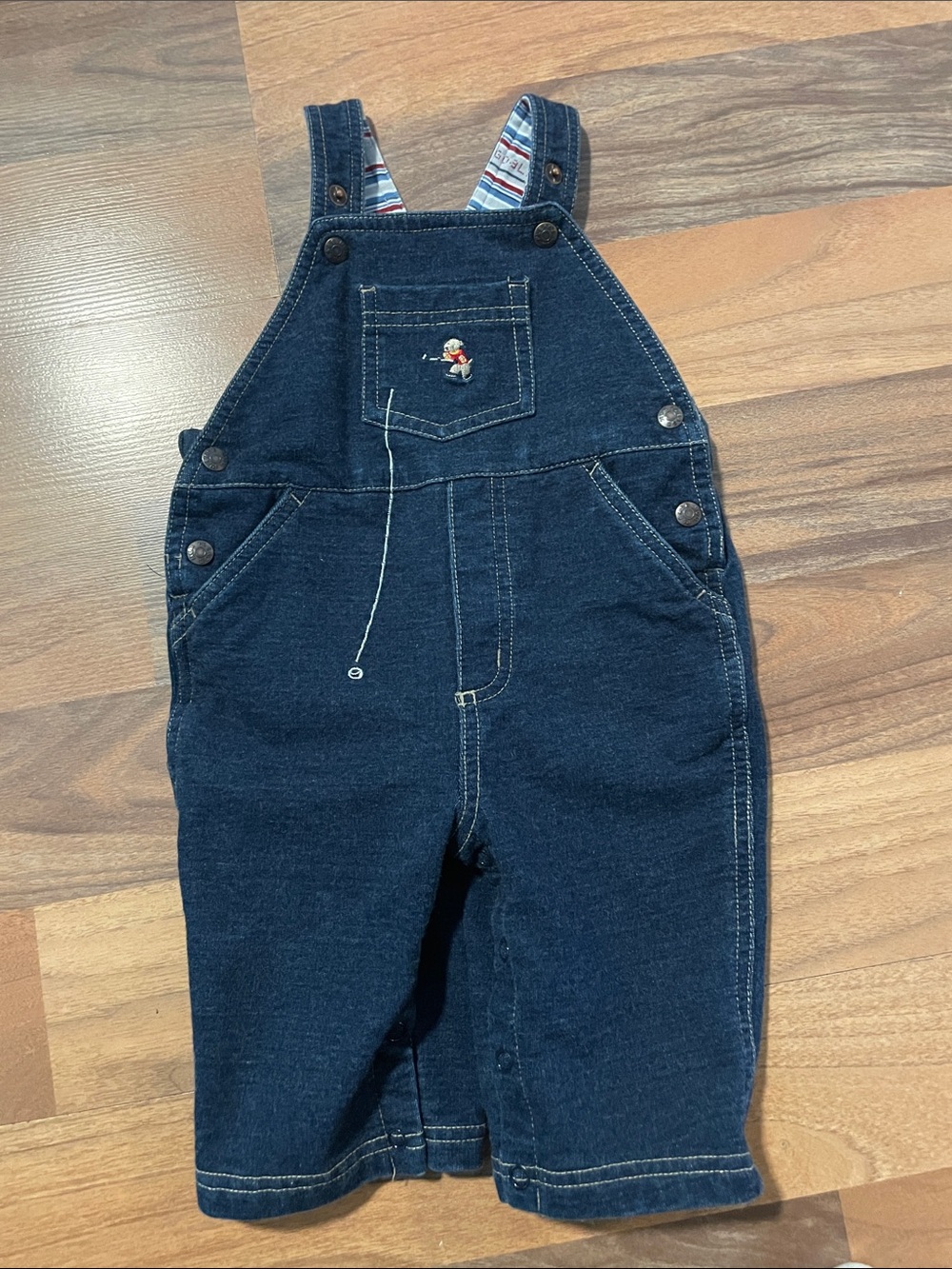 Baby Hockey Denim Overalls
